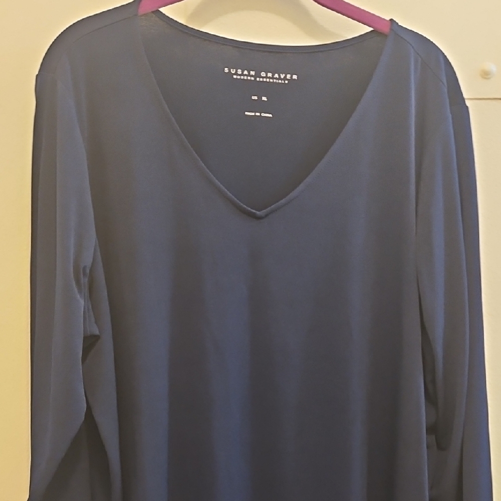 Susan Graver Women's Blue Top